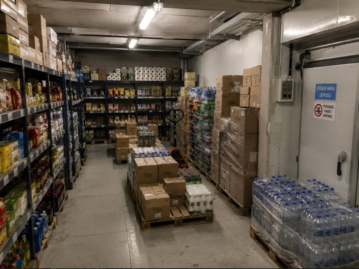Photo: box / crate on the store floor