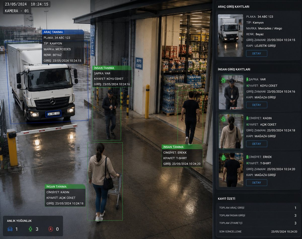 Photo: security — vehicle and person detection dashboard