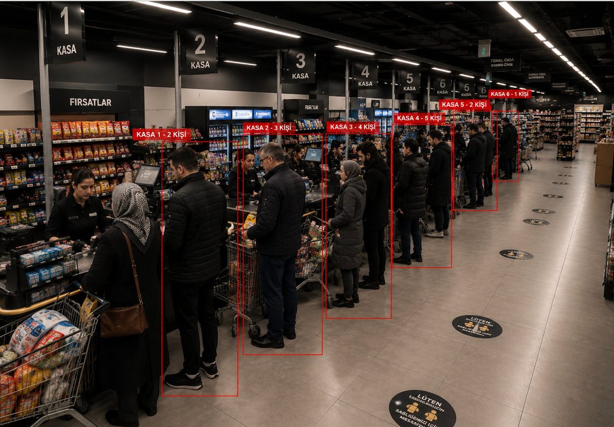 Store checkout queue detection