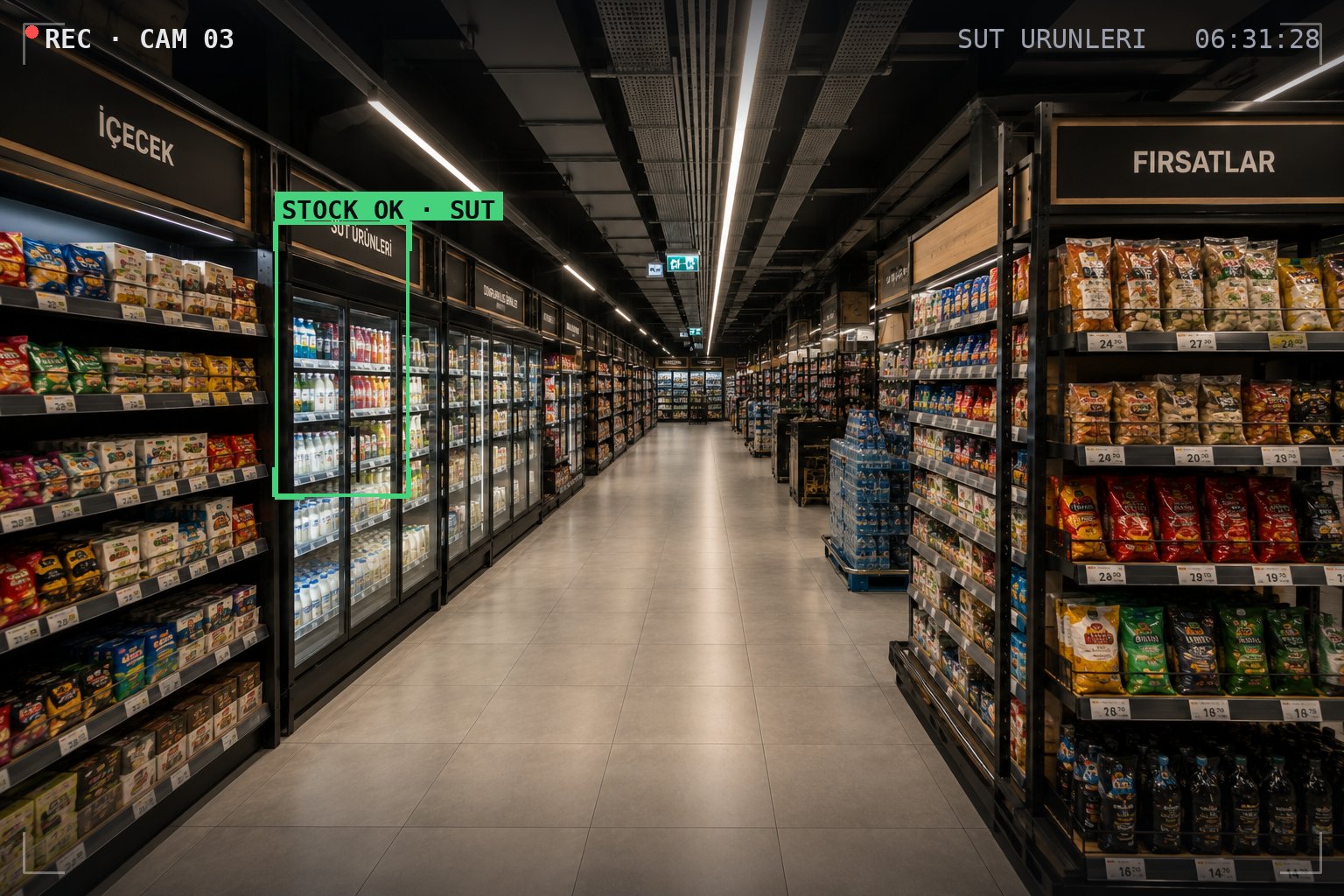 Store aisle — stock level detection